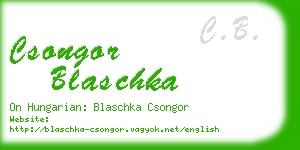 csongor blaschka business card